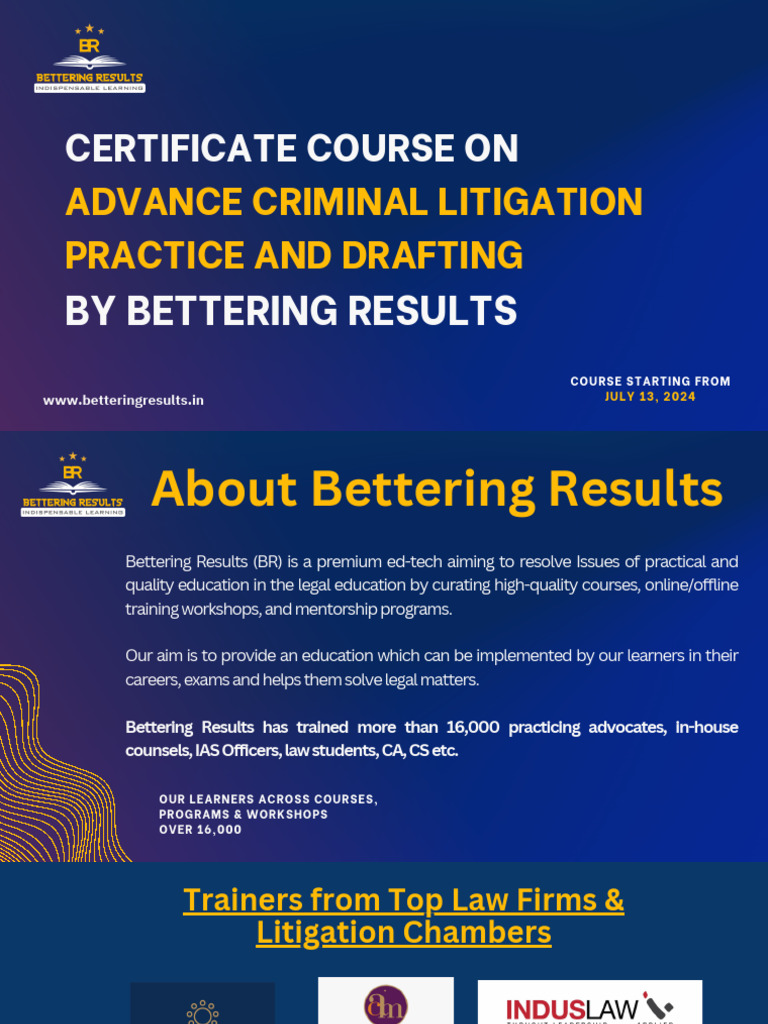 Advanced Criminal Litigation Course | PDF | Bail | Acquittal