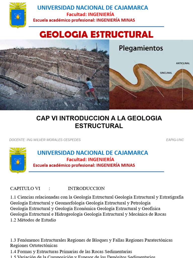 Introducción A La Geología Estructural Pdf Geología Placas Tectónicas 