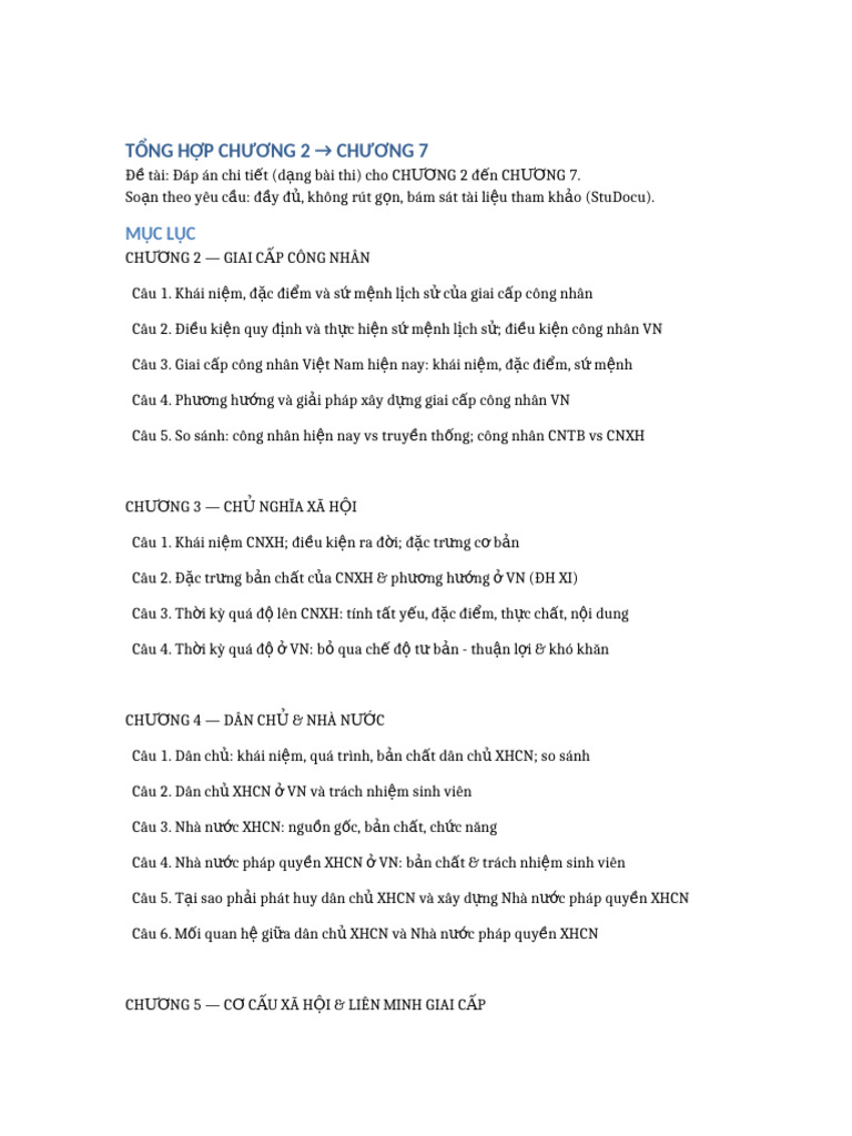 Chuong 2 To 7 Full | PDF