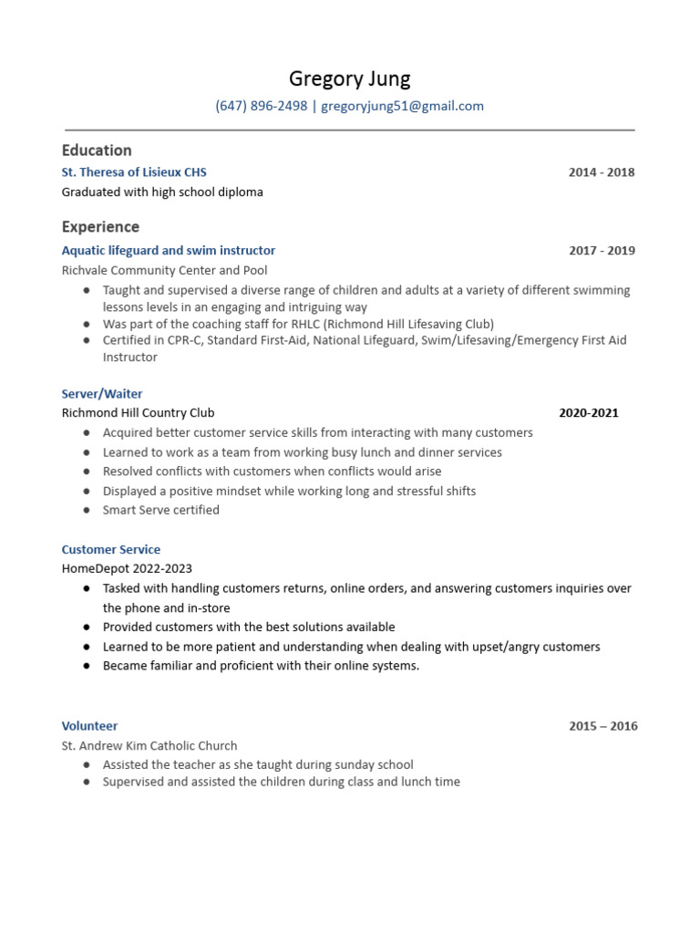 Gregory Jung Resume Docx 2 Pdf