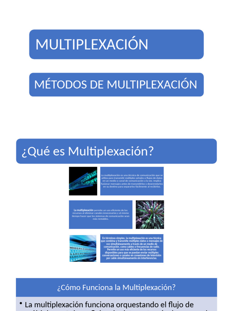 MULTIPLEXACIÓN | PDF | Multiplexación | Ingeniería en telecomunicaciones