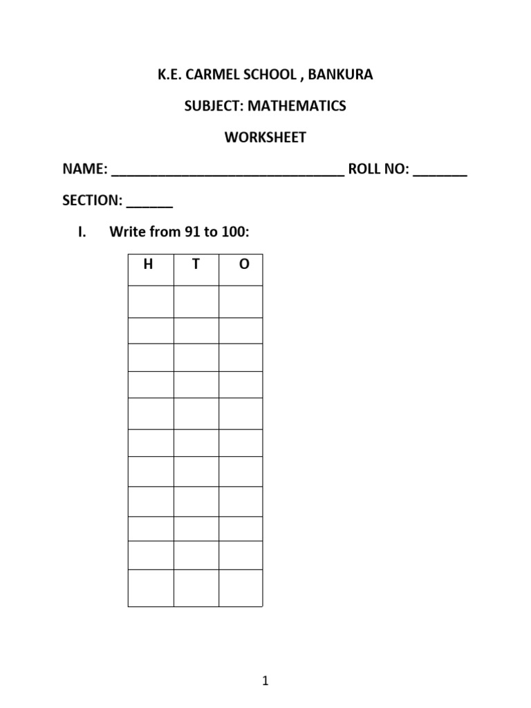 Maths 2nd Term Worksheet | PDF
