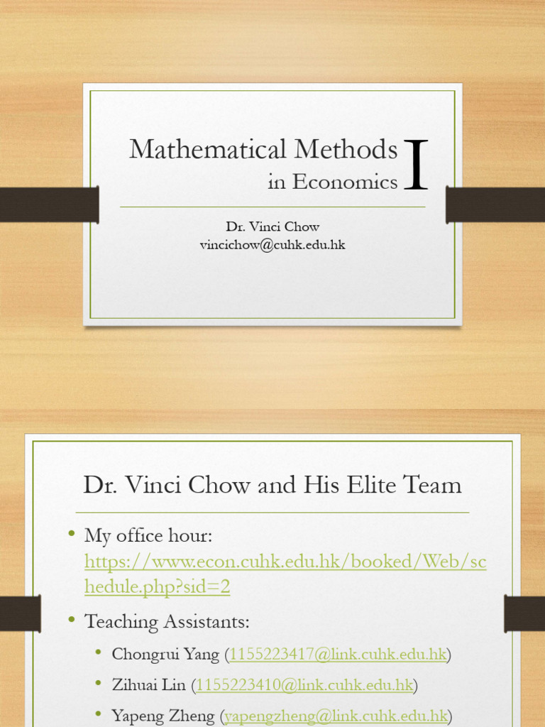 Mathematical Methods in Economics Guide | PDF | Mathematics | Rational ...