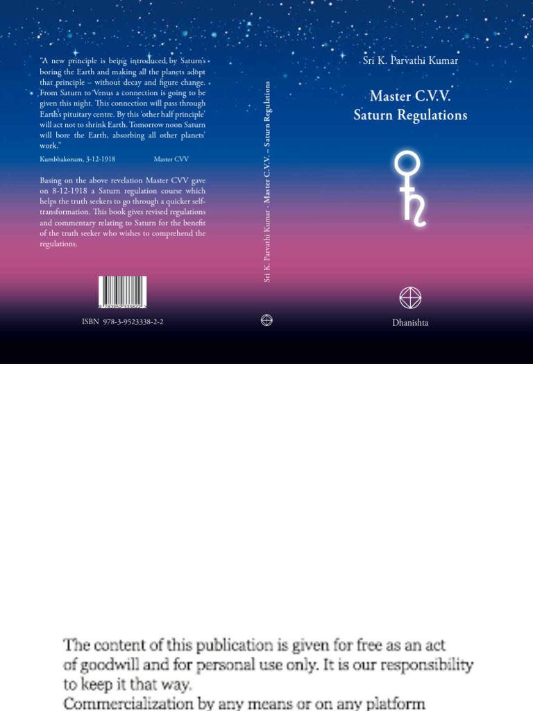 Master C.V.V. Saturn Regulations Guide | PDF | Saturn