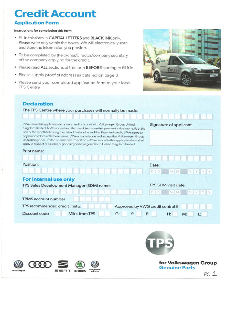 Account Application Form | PDF