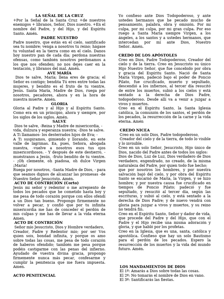 Oraciones y Sacramentos Católicos | PDF | María, madre de Jesús ...