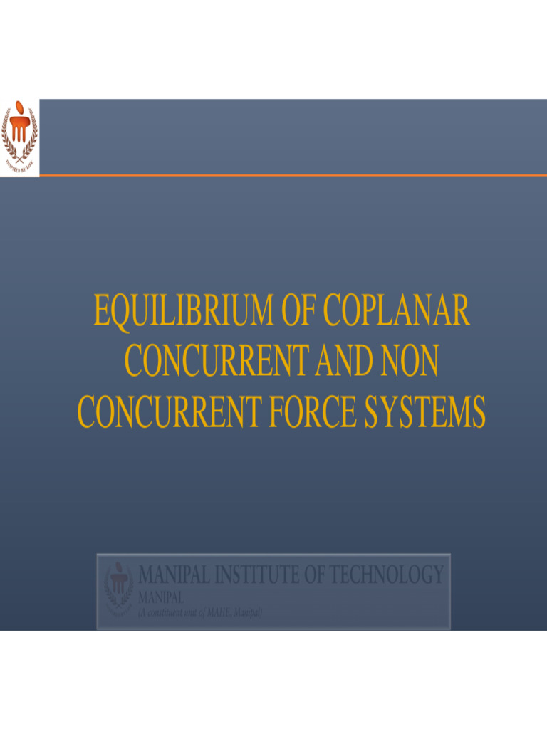 Equilibrium of Coplanar Force Systems | PDF | Friction | Force