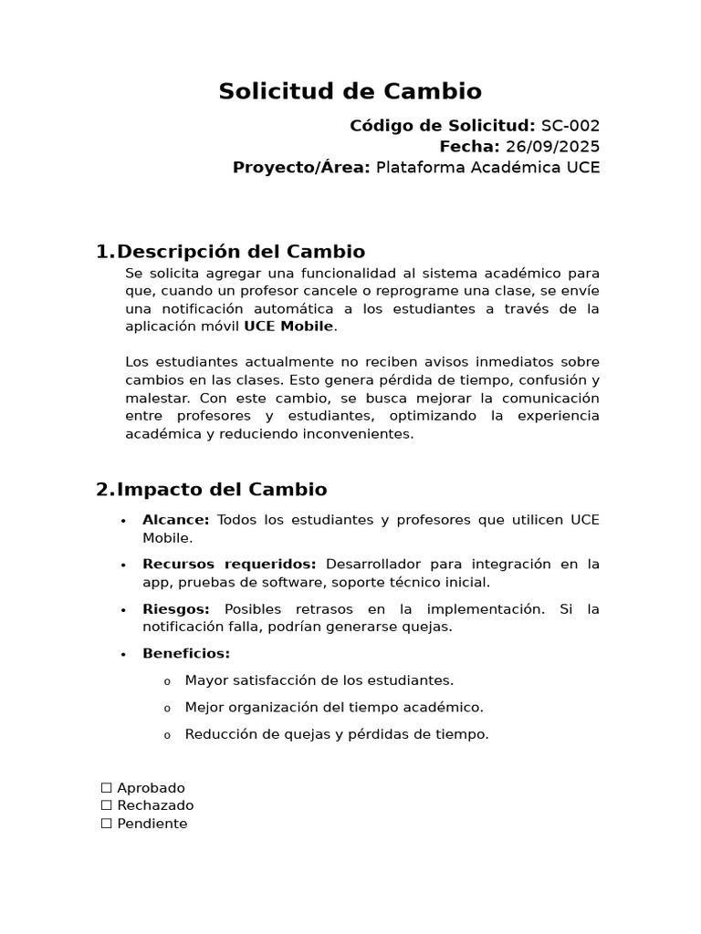 Notificaciones Automáticas en UCE Mobile | PDF