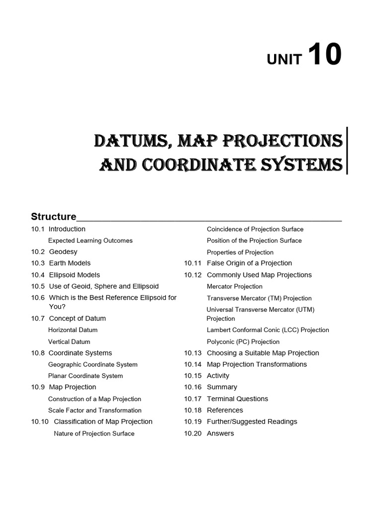 Basics Geodesy and Projections | PDF | Latitude | Sea Level