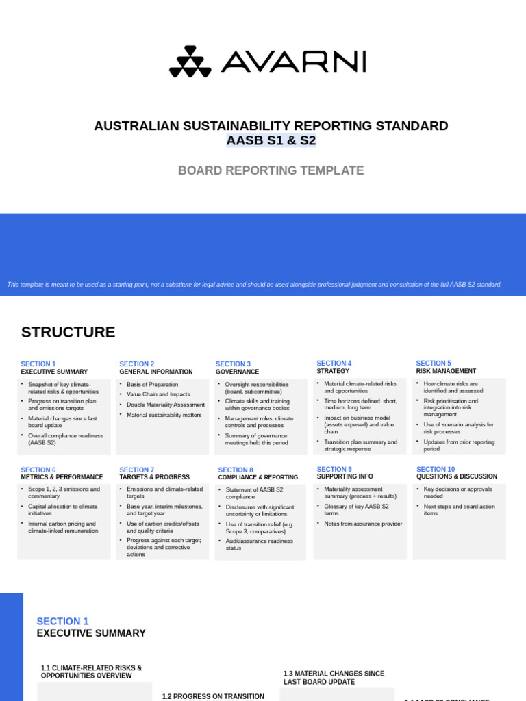 Australian Sustainability Reporting Template | PDF | Risk | Climate ...