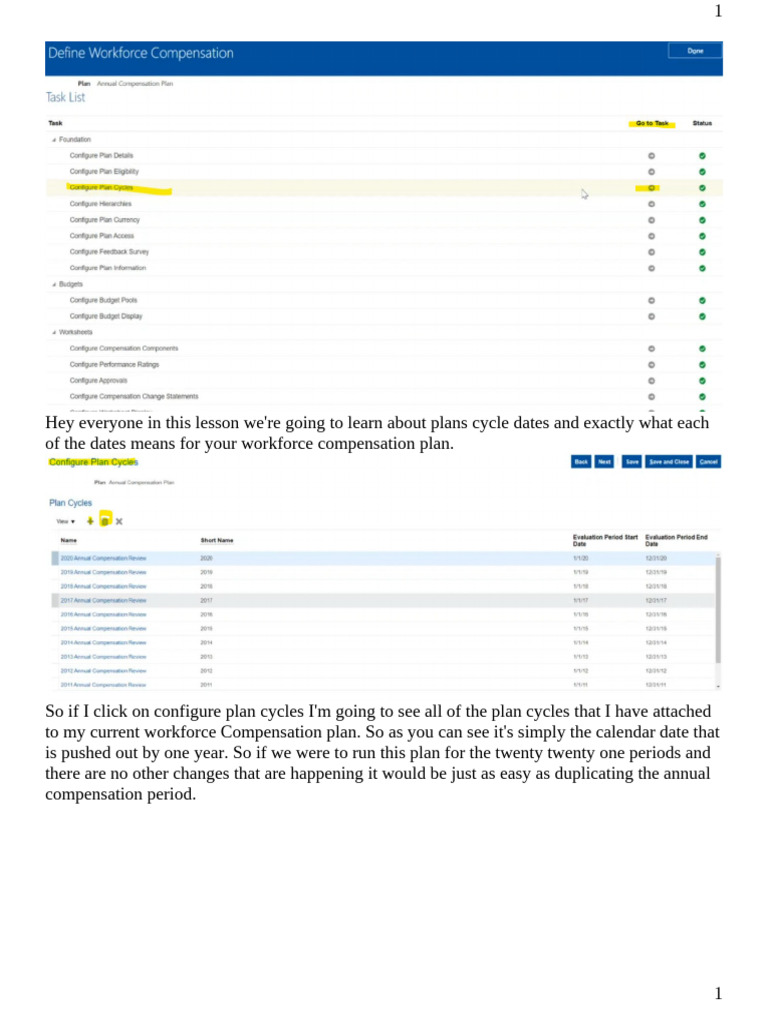 Understanding Compensation Plan Dates | PDF