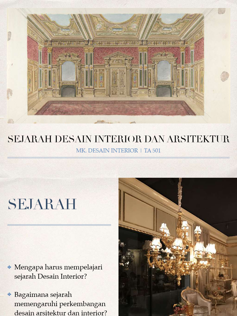 Sejarah Desain Interior dan Arsitektur | PDF