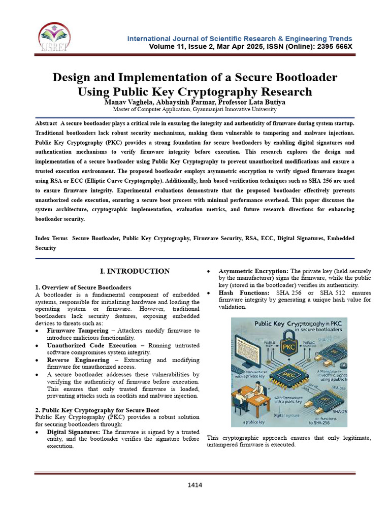 Secure Bootloader with PKC Implementation | PDF | Cryptography | Public ...