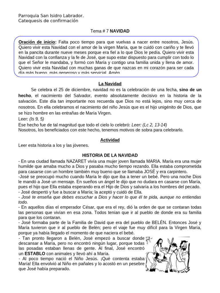 Catequesis sobre la Navidad y su significado | PDF | María, madre de ...