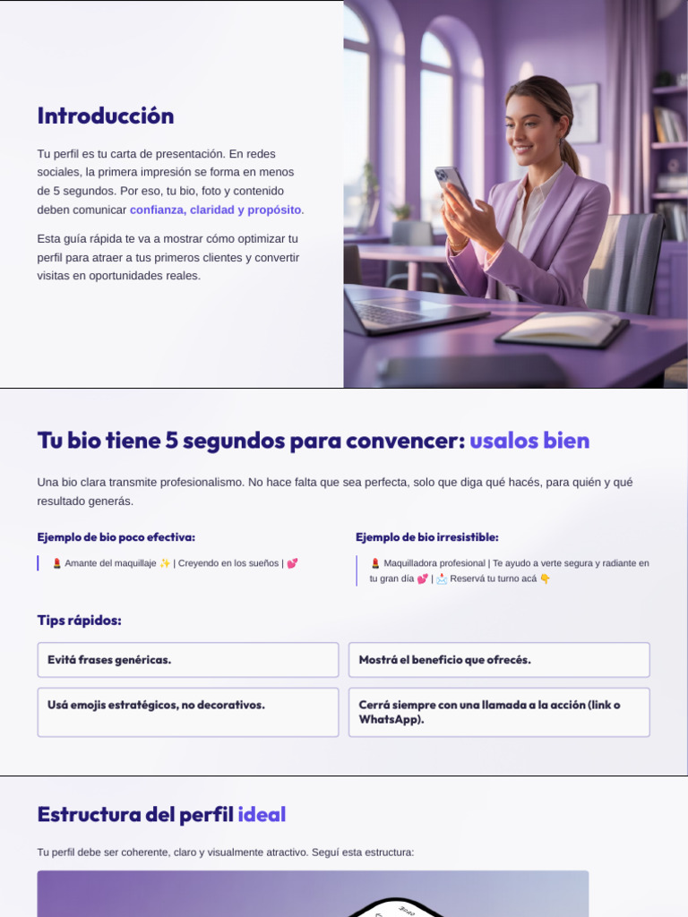 Optimiza tu perfil para atraer clientes | PDF