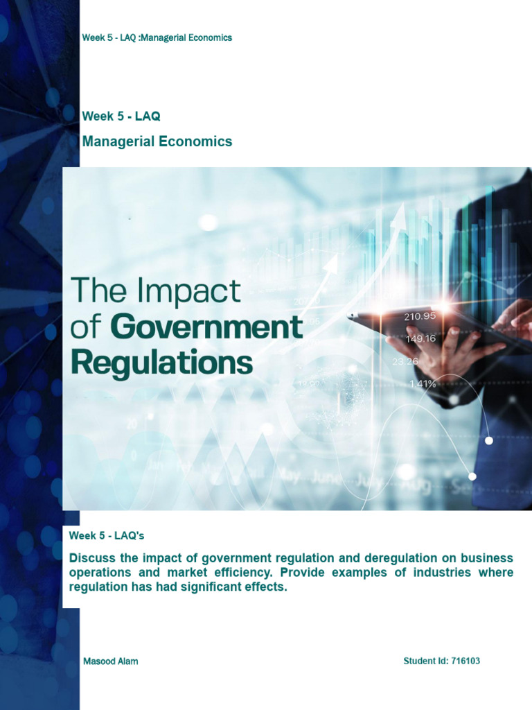 Impact of Regulation on Business Efficiency | PDF | Deregulation ...