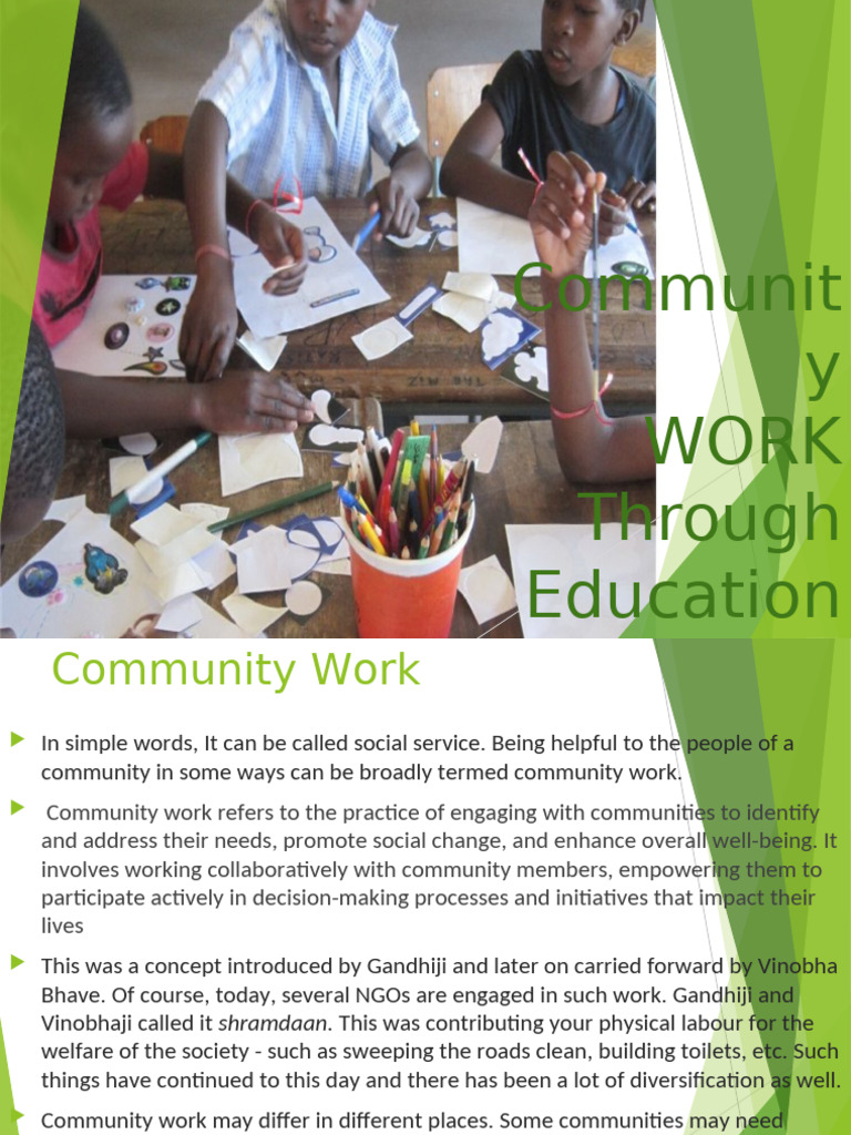 Understanding Community Work and Its Impact | PDF | Mentorship | Social ...