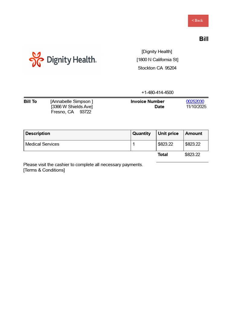 Dignity Health Invoice #00252030 | PDF