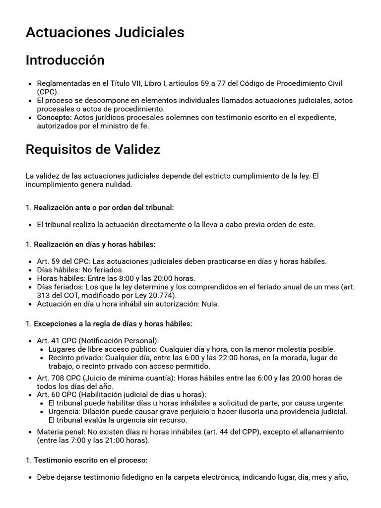 Requisitos y Tipos de Actuaciones Judiciales | PDF | Sentencia (ley ...