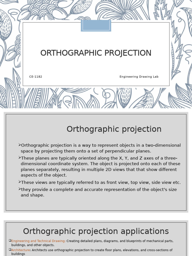 Orthographic Projection | PDF