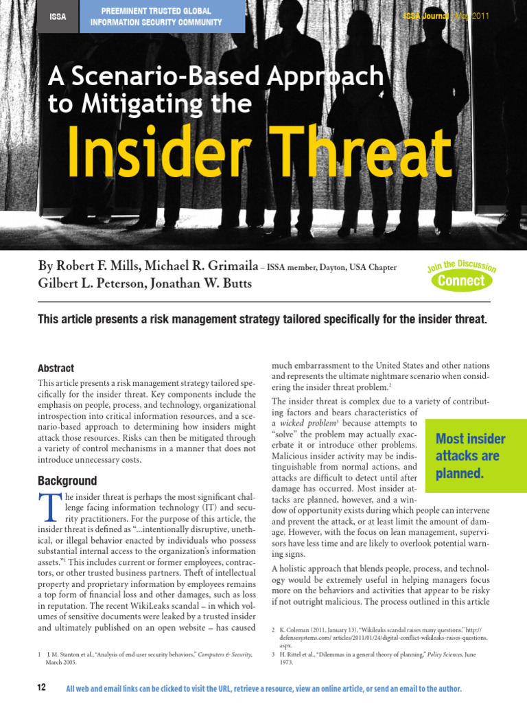 Mitigating Insider Threats: A Strategy | PDF | Risk | Computer Security
