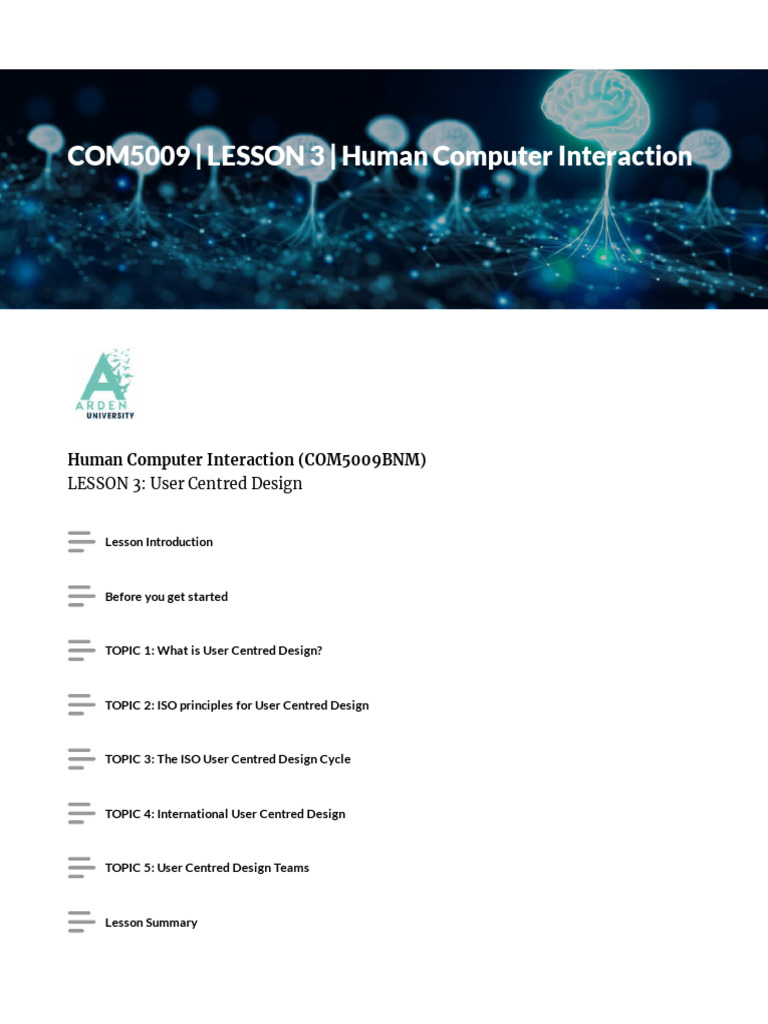 User Centred Design in HCI Principles | PDF | Human–Computer ...