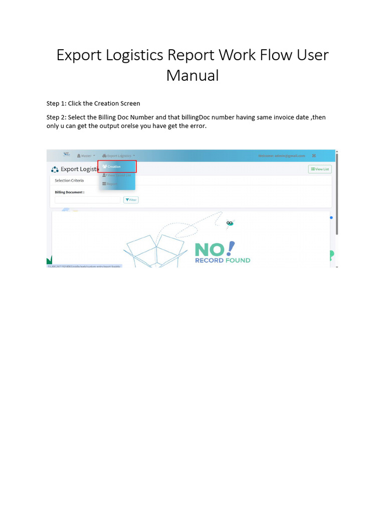 Export Logistics Workflow Manual | PDF