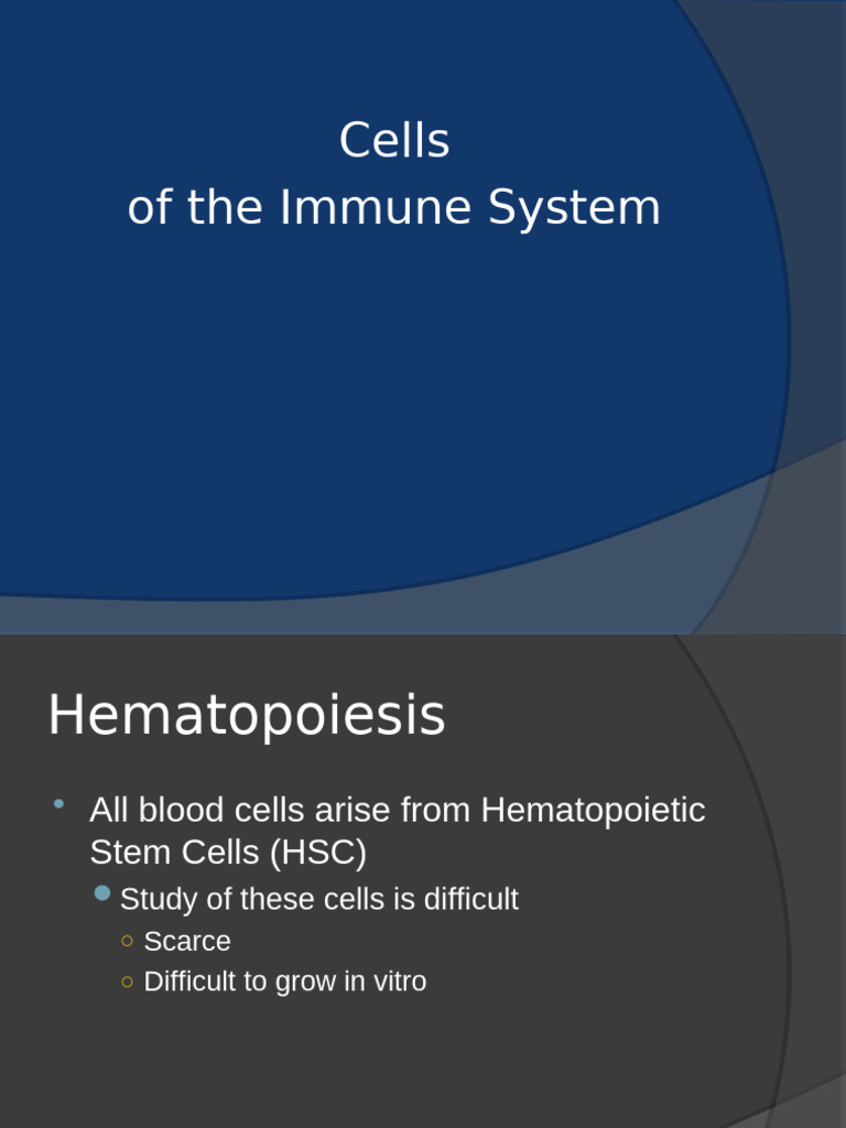 Overview of Immune System Cells | PDF | Haematopoiesis | Lymphocyte
