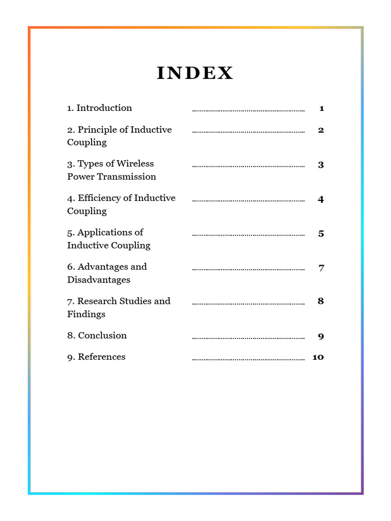 Physics Project Index | PDF