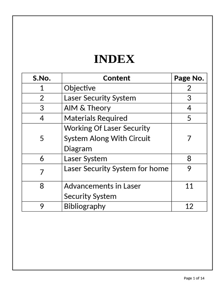 Laser Security System Overview and Guide | PDF | Laser | Computer ...