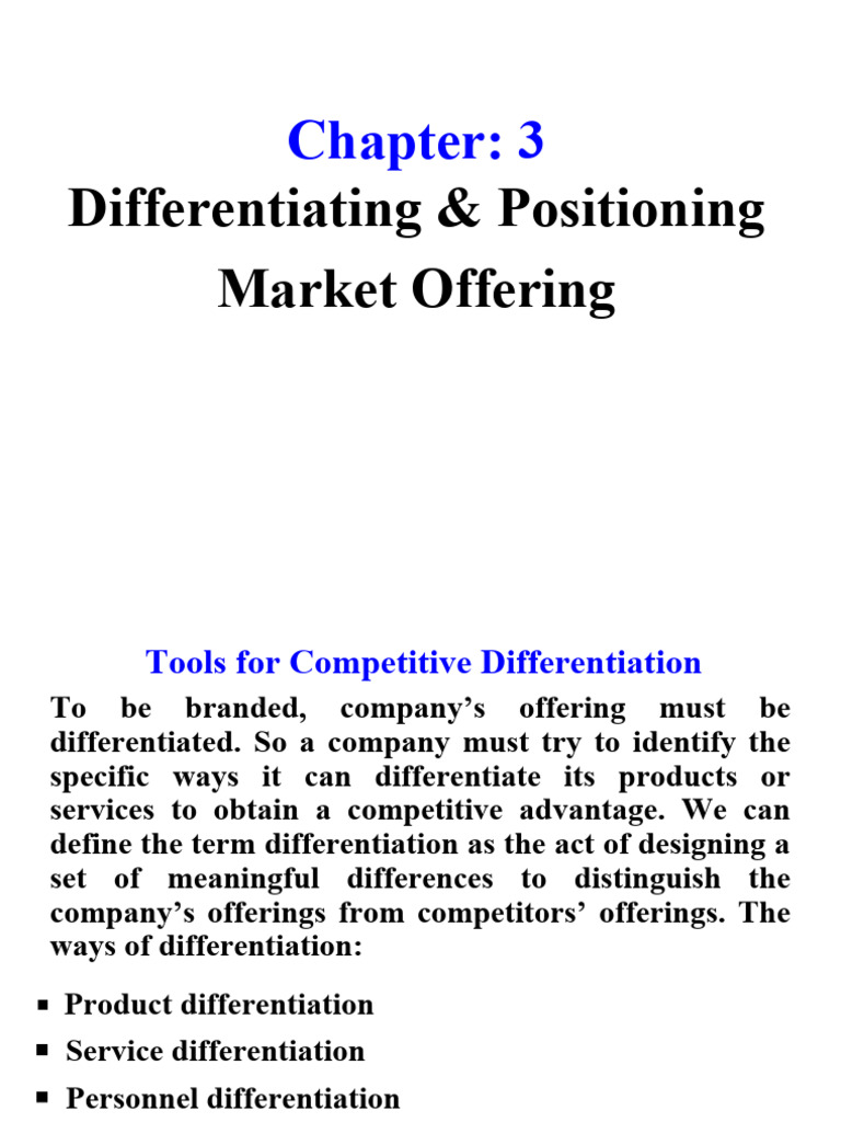 Competitive Differentiation Strategies | PDF | Market Segmentation ...