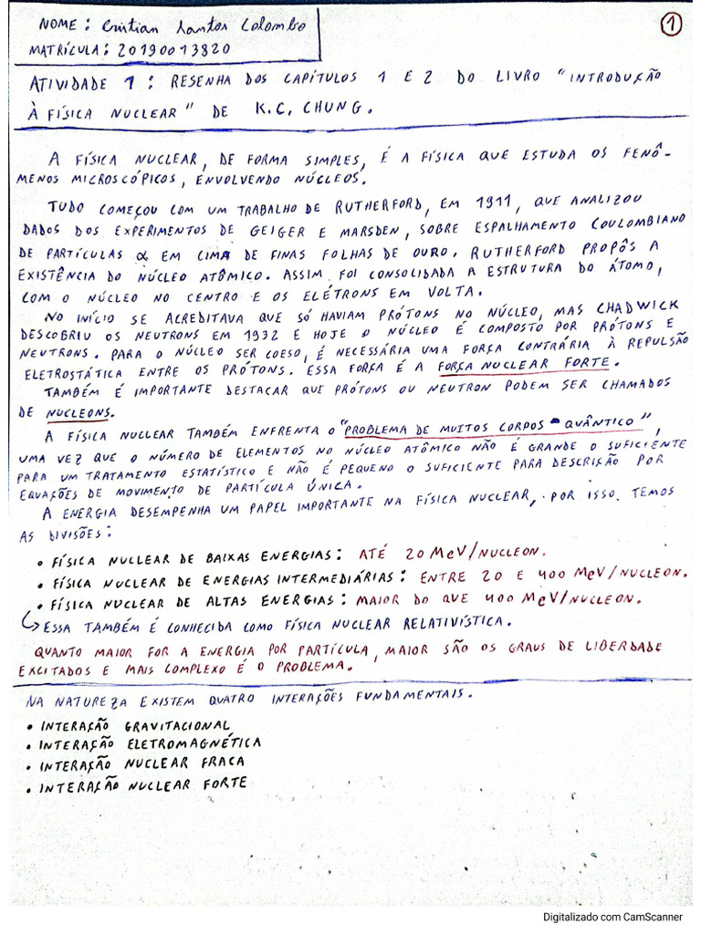 Física Nuclear - Cap 1 e 2 | PDF