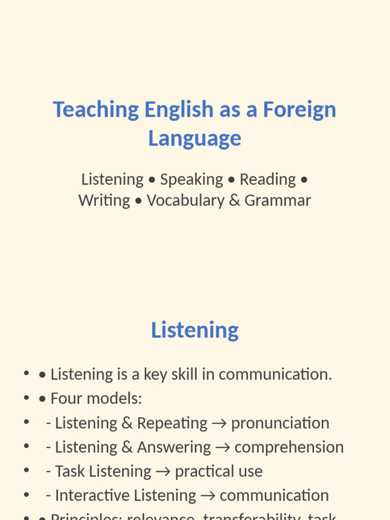 Teaching English As A Foreign Language Colored | PDF