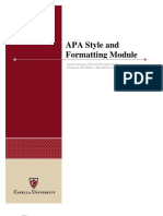 APA Style and Formatting Module