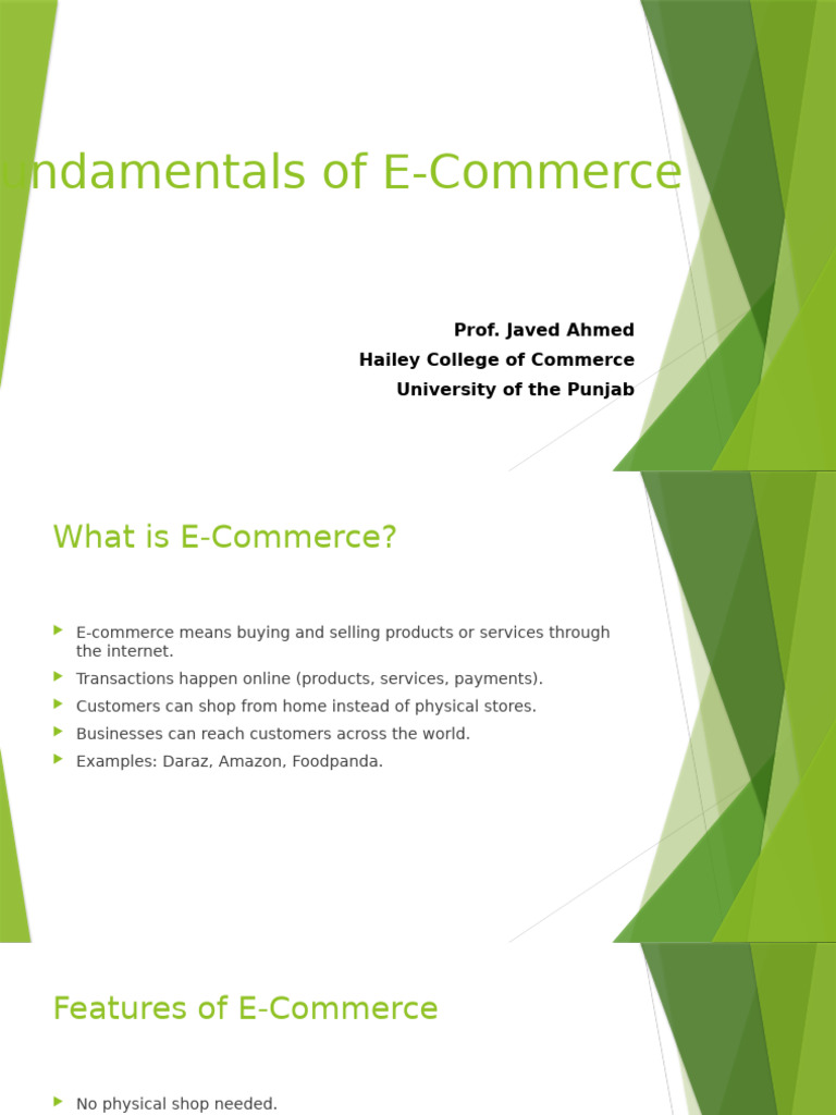 E-Commerce Fundamentals Explained | PDF | E Commerce | Information ...