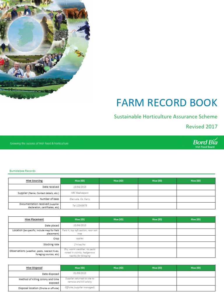 Farm Record Book for Horticulture Management | PDF | Beehive | Fertilizer