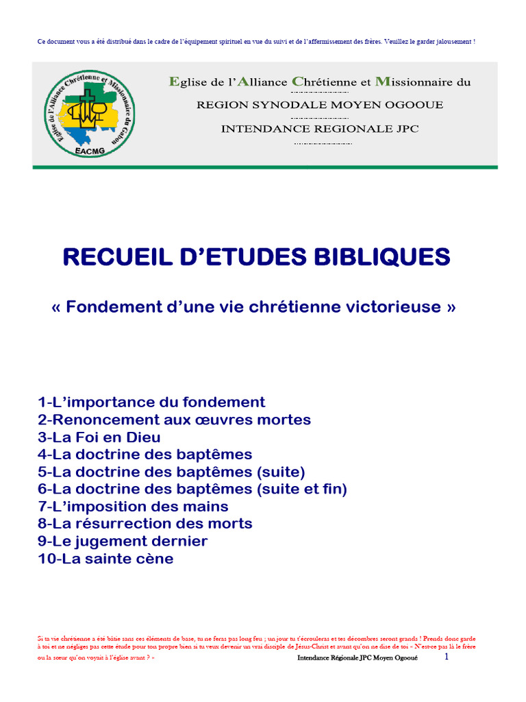 Fondements d'une Vie Chrétienne Solide | PDF | Baptisme | Saint-Pierre