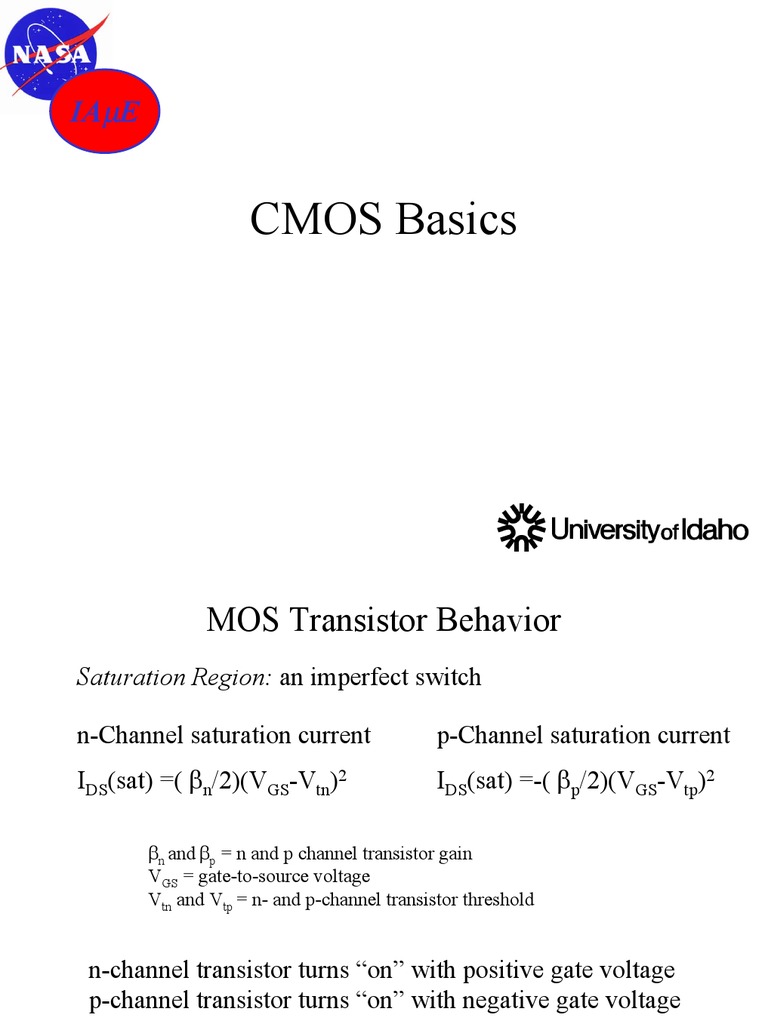 CMOS Logic and Transistor Basics | PDF | Cmos | Field Effect Transistor