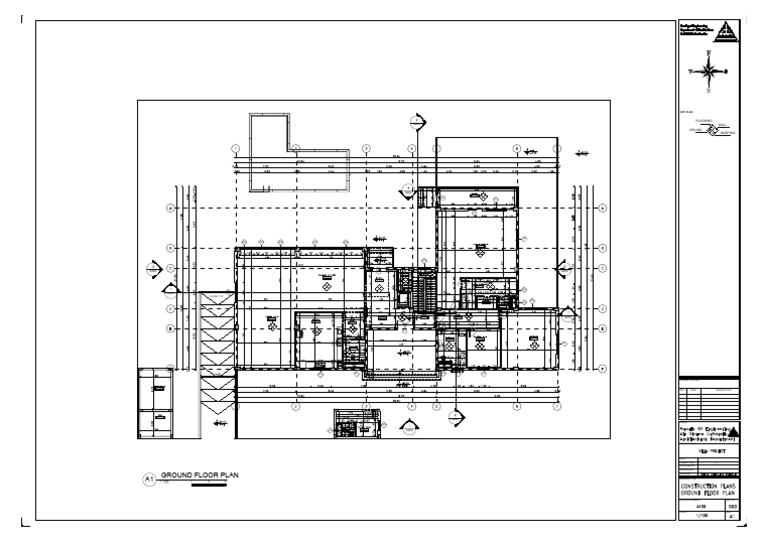 Ground Floor Plan Drawing Details | PDF | Technical Drawing