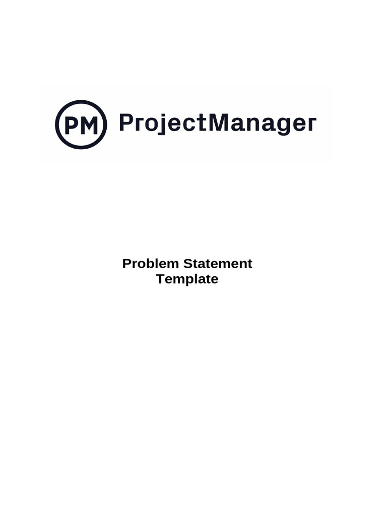 Problem Statement Template Guide | PDF | Information | Business