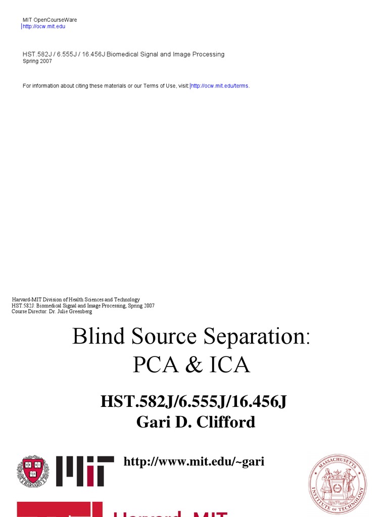 Blind Source Separation | PDF | Principal Component Analysis ...