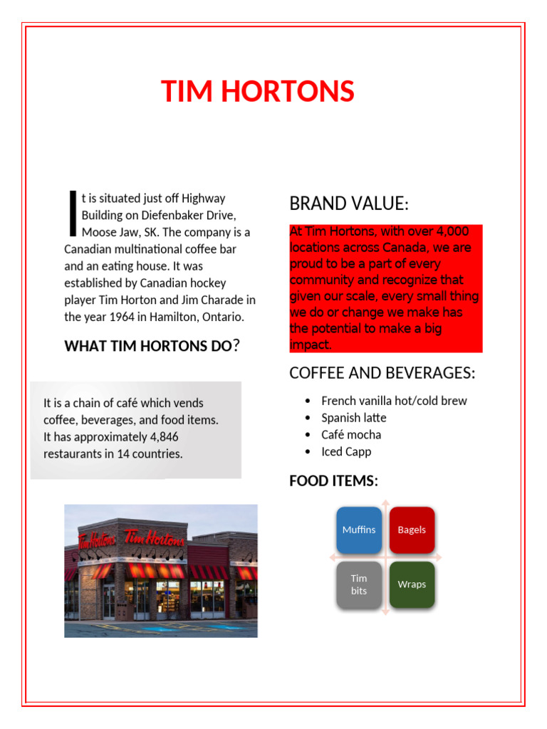 Tim Hortons: Coffee and Community Impact | PDF