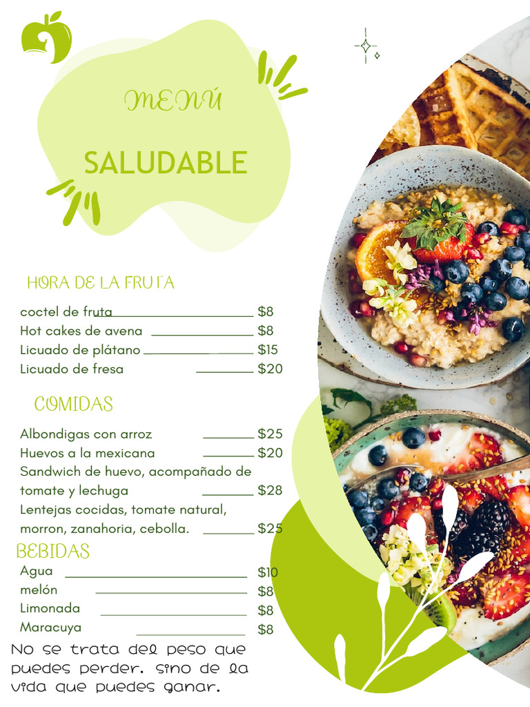 Menu Saludable 1 | PDF