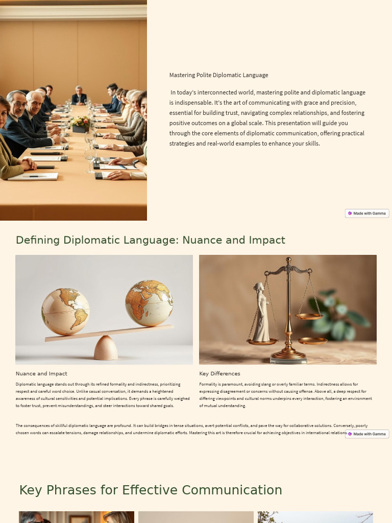 Mastering Diplomatic Communication Skills | PDF | Nonverbal ...