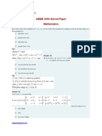 AIEEE 2009 Solved Paper