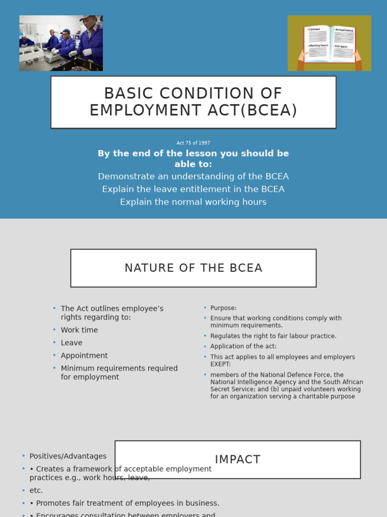 Basic Condition of Employment Act (BCEA) 1may 2020 2022-02-18 07 - 25 ...