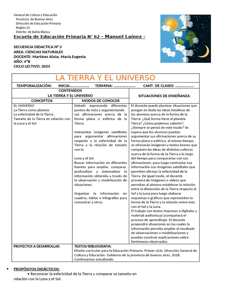 Didáctica sobre la Tierra y el Universo | PDF | Tierra | Astronomía
