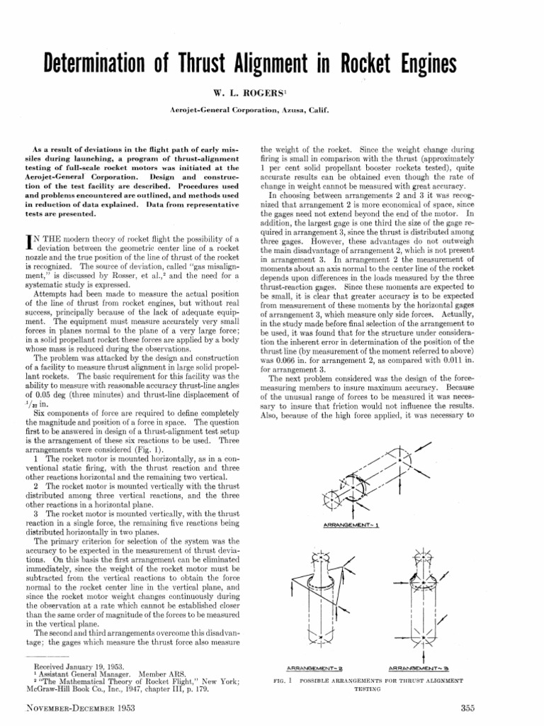Thrust Alignment Testing in Rocket Engines | PDF | Rocket | Force