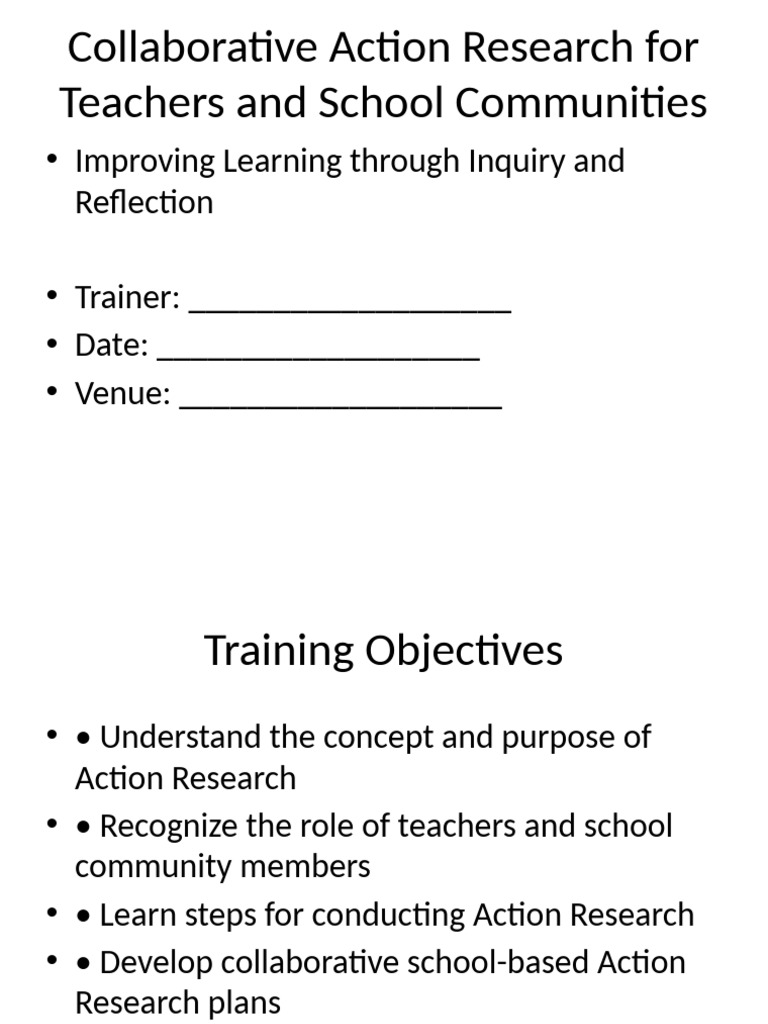 Action Research for Educators' Improvement | PDF | Action Research ...