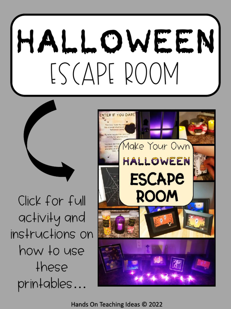 Make A Halloween Escape Room Printables | PDF